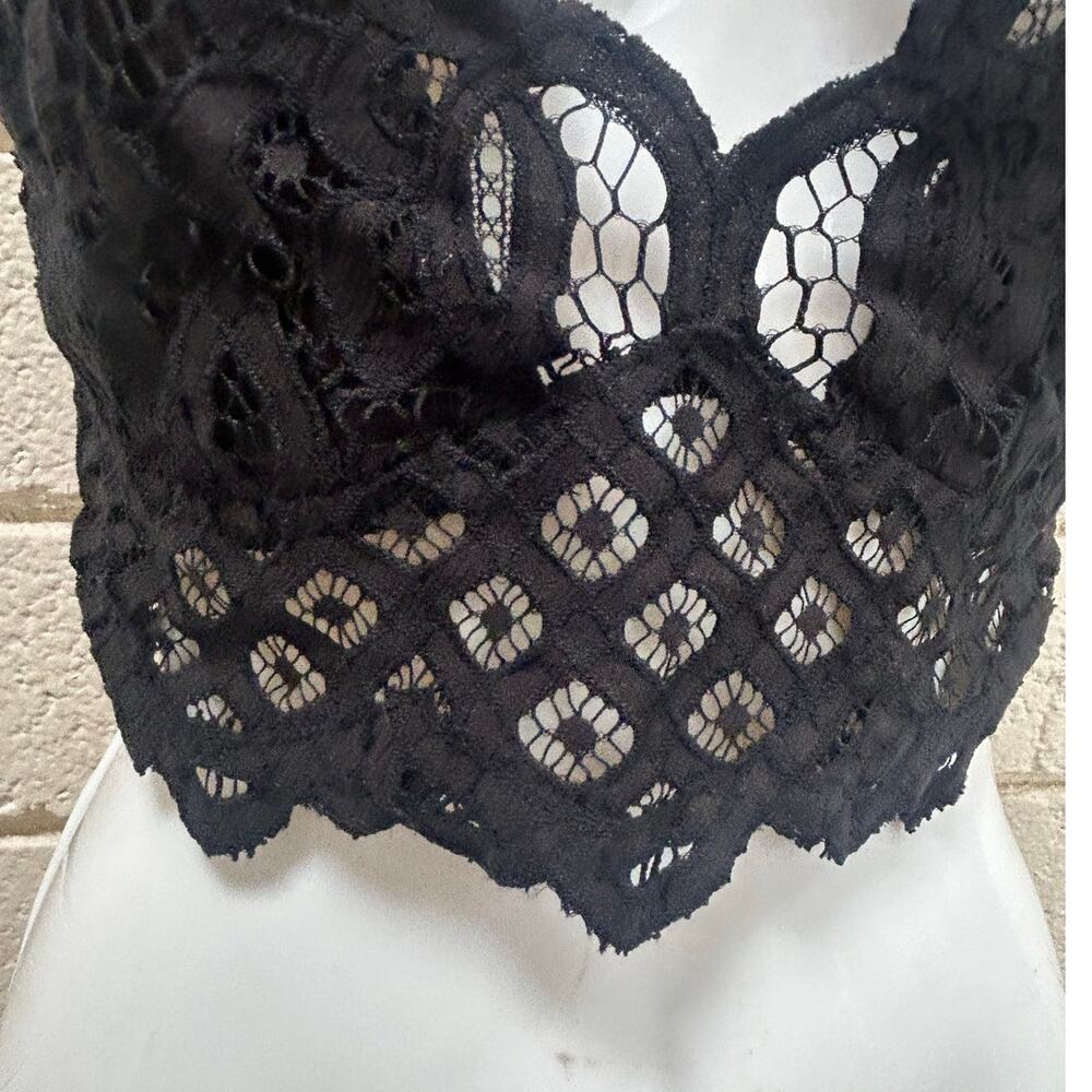 Free People Women's Adella Bralette Black size L - Picture 6 of 8